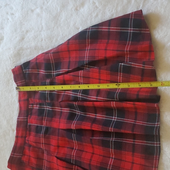 Divided Multicolored Plaid School Girl mini Skirt Size 2 - Picture 3 of 10